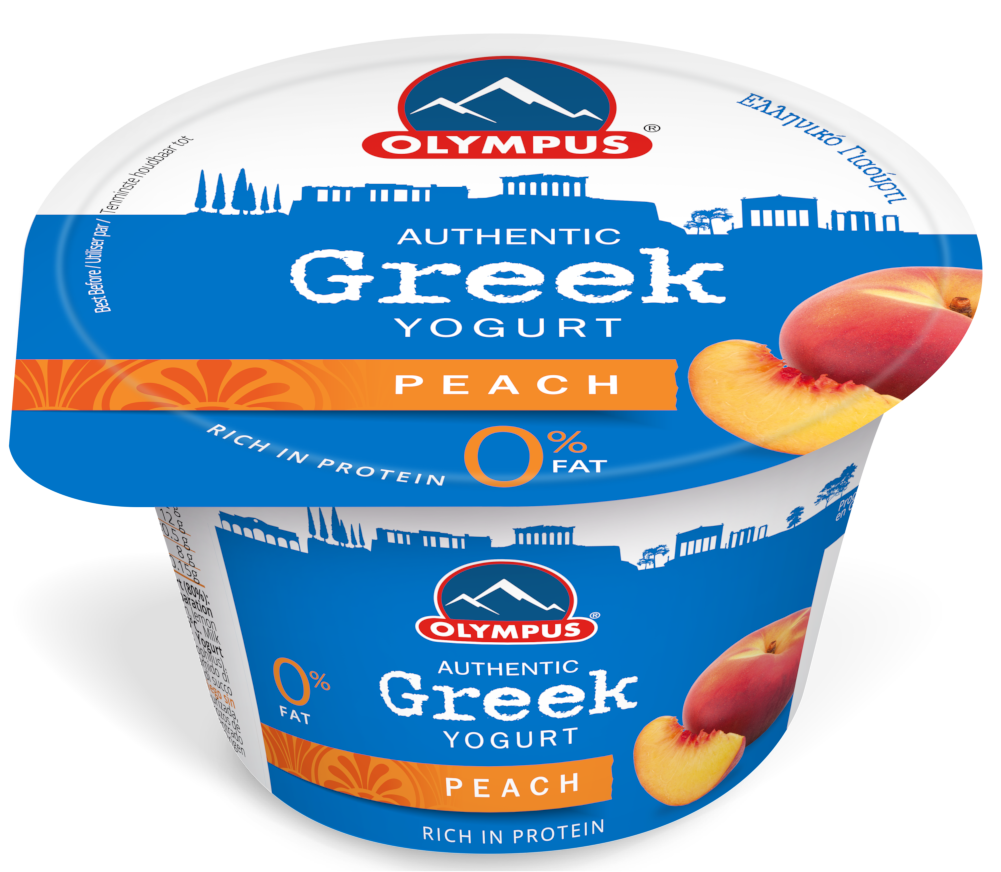 Packshot image: Griechischer Joghurt 0% Fett mit Pfirsich